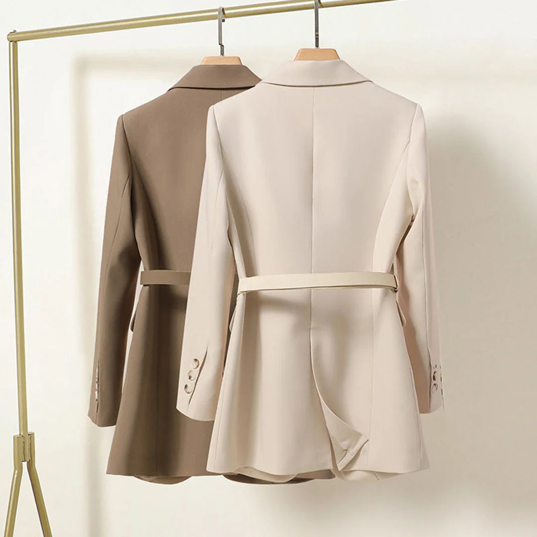 Dames Blazer | Lange Stijl met Riem, Elegant en Comfortabel 3