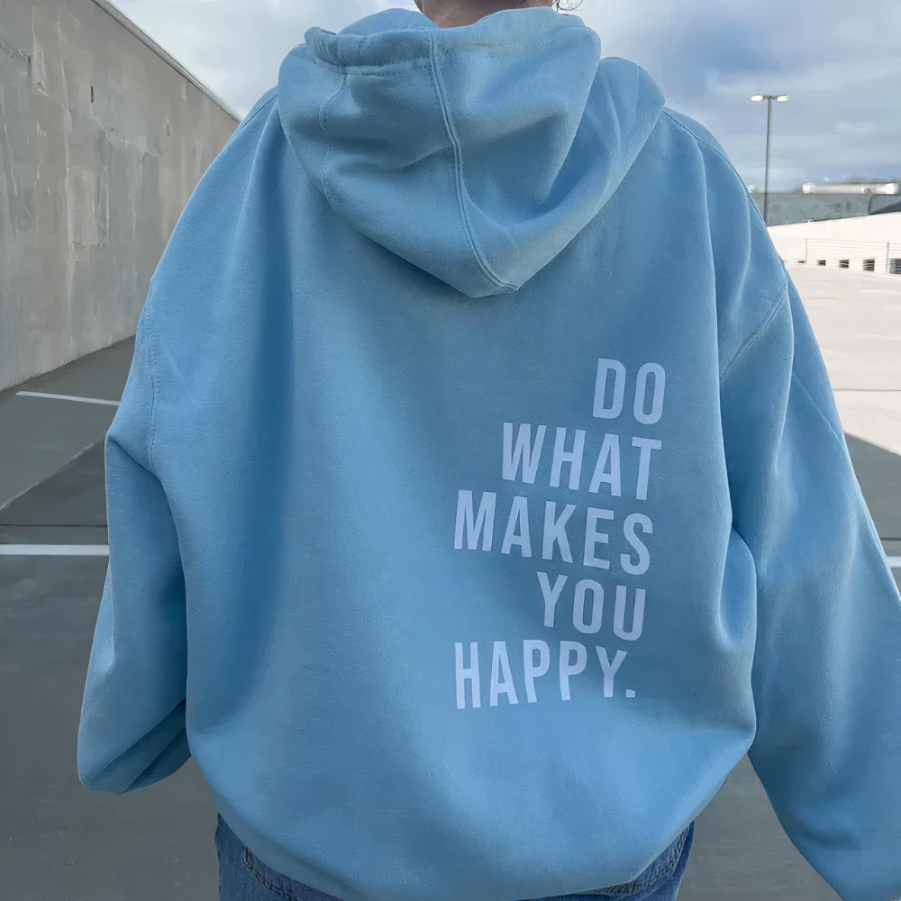 Dames Hoodie | Zacht Polyester, Trendy Tekstprint 1