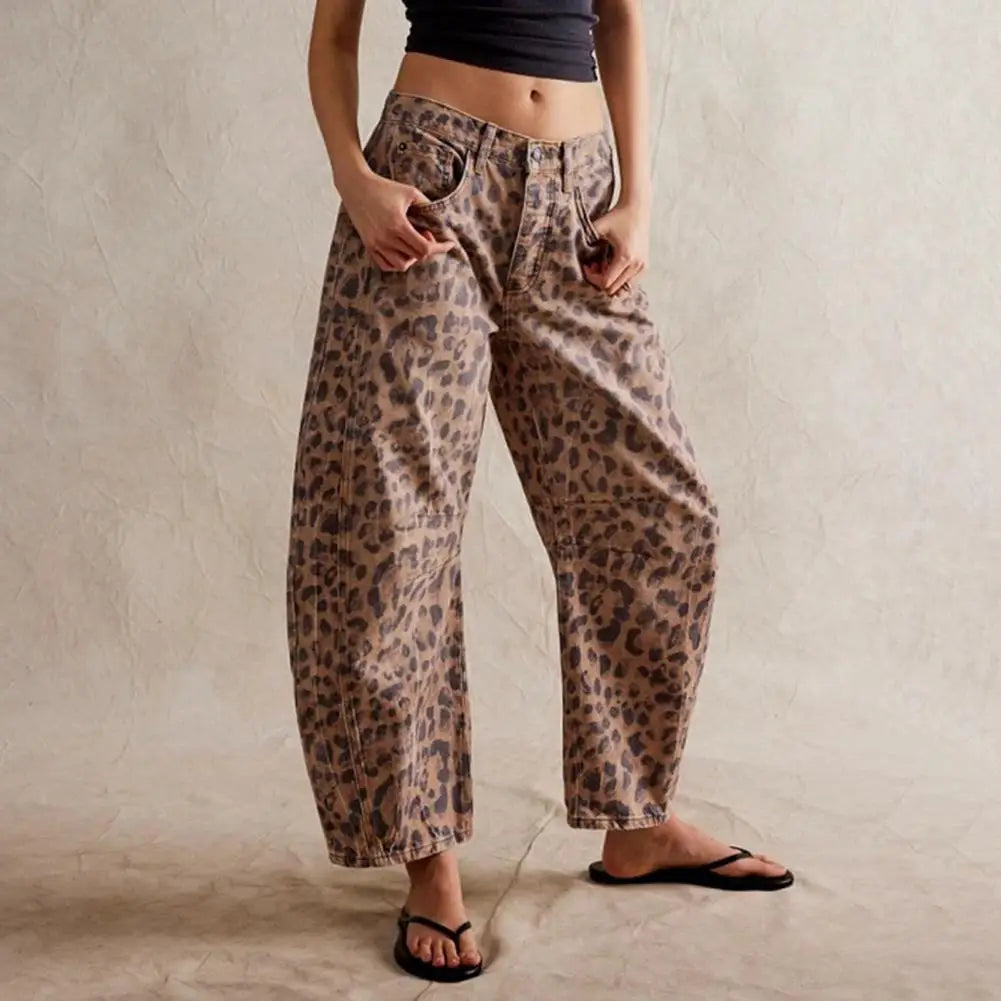 Dames Jeans | Dierenprint, Relaxed Fit Spijkerbroek 6