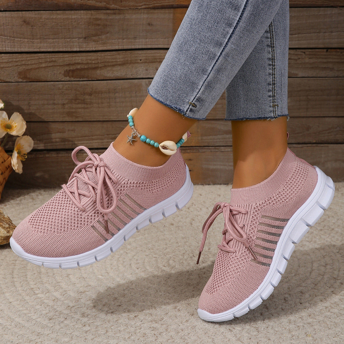 Dames Sneakers | Ademend Flyknit Mesh, Lichtgewicht en Casual 1