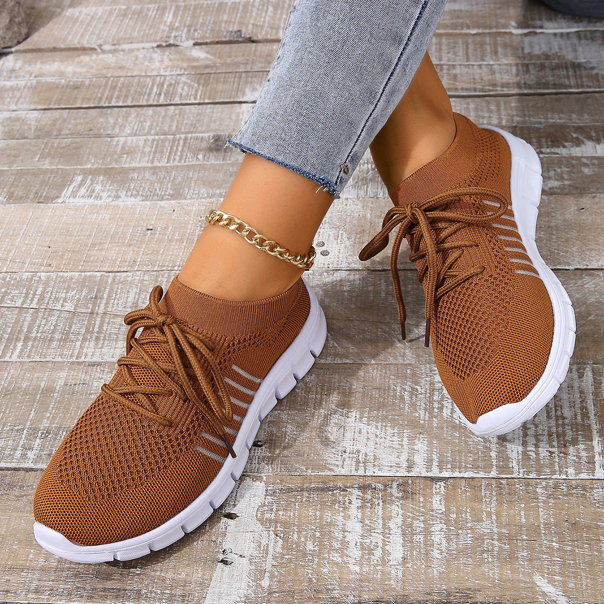 Dames Sneakers | Ademend Flyknit Mesh, Lichtgewicht en Casual 4