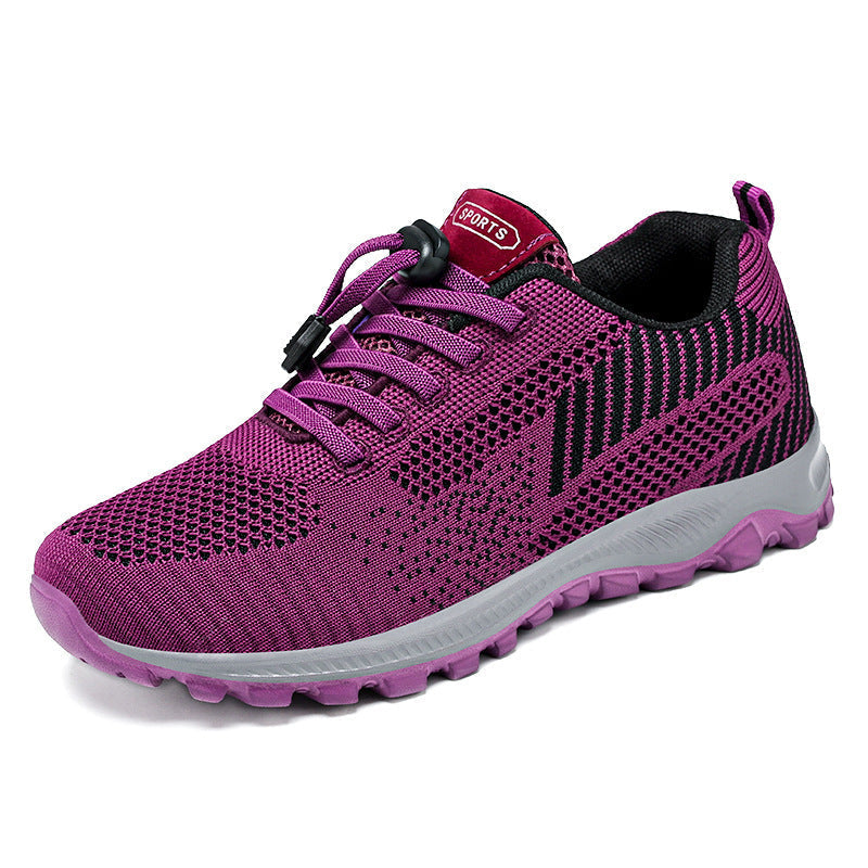 Dames Sneakers | Ademend Knit Mesh, Lichtgewicht Witte Sneakers Dames 2