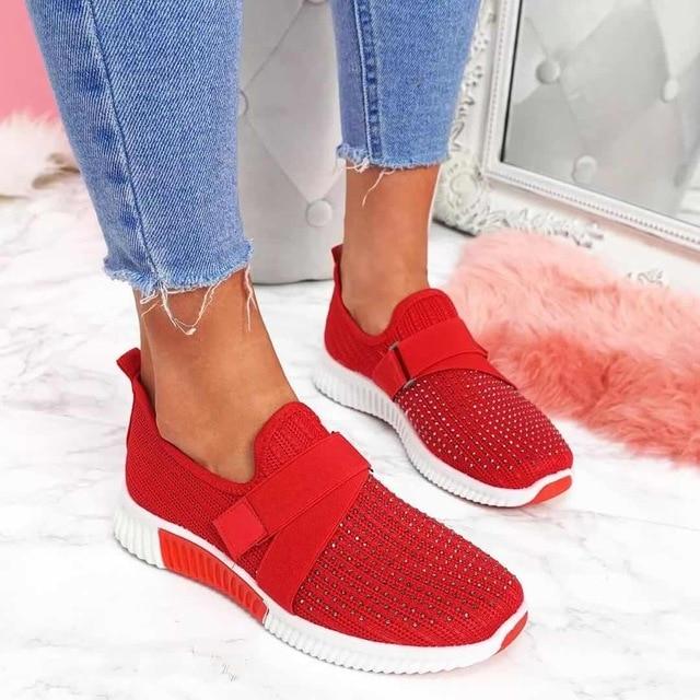 Dames Sneakers | Witte Klittenband Sneakers met Ondersteunend Ontwerp 4