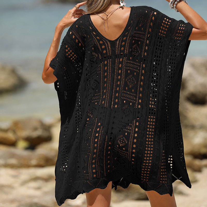 Dames Strandcover-up | Zachte Gebreide Loose Fit, Open Patroon 5