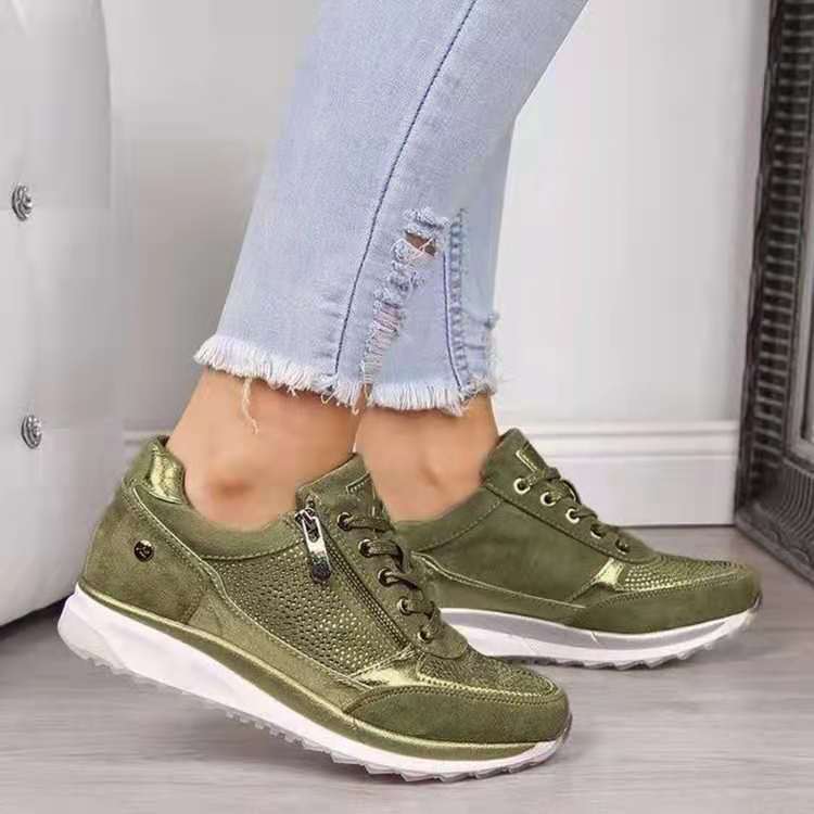 Dames Wandelschoenen | Orthopedisch met Zijrits en Antislip Zool 2