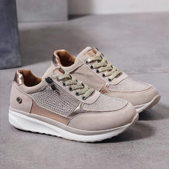 Dames Wandelschoenen | Orthopedisch met Zijrits en Antislip Zool 3