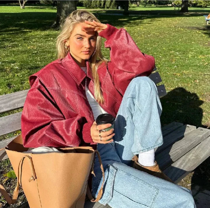 Dames Winterjas | Oversized Kunstleer, Comfortabel en Stijlvol 3