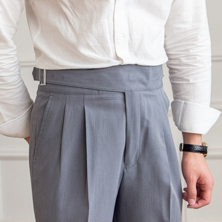 Heren Hoge Taille Broek | Wolmix, Tailored Fit 2