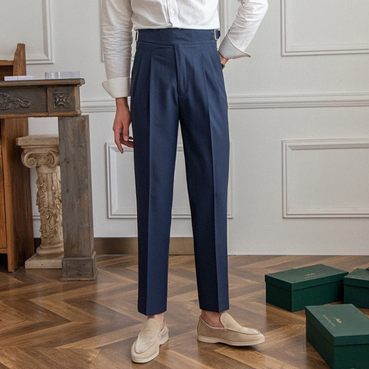 Heren Hoge Taille Broek | Wolmix, Tailored Fit 9