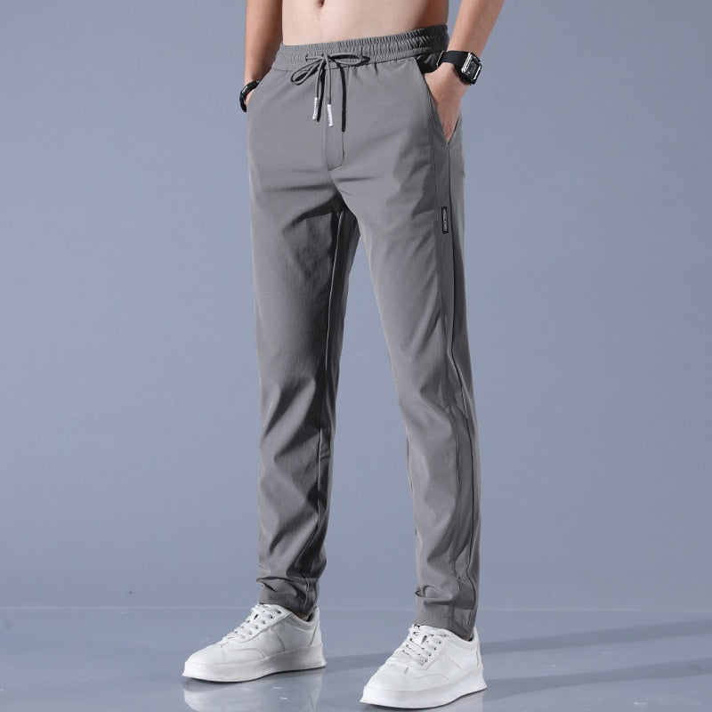 Slim Tapered Joggingbroek Heren met Elastische Tailleband en Ademend Materiaal - Casual Trainingsbroek voor Dagelijks Gebruik 1