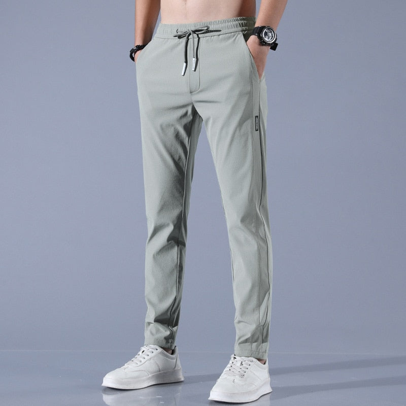 Slim Tapered Joggingbroek Heren met Elastische Tailleband en Ademend Materiaal - Casual Trainingsbroek voor Dagelijks Gebruik 2