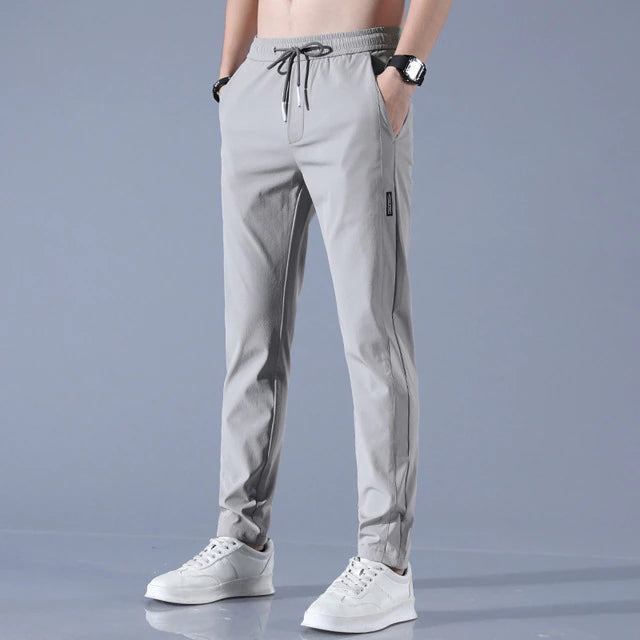 Slim Tapered Joggingbroek Heren met Elastische Tailleband en Ademend Materiaal - Casual Trainingsbroek voor Dagelijks Gebruik 3