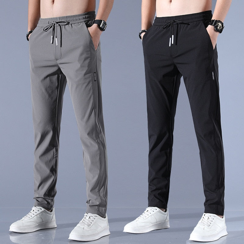 Slim Tapered Joggingbroek Heren met Elastische Tailleband en Ademend Materiaal - Casual Trainingsbroek voor Dagelijks Gebruik 4