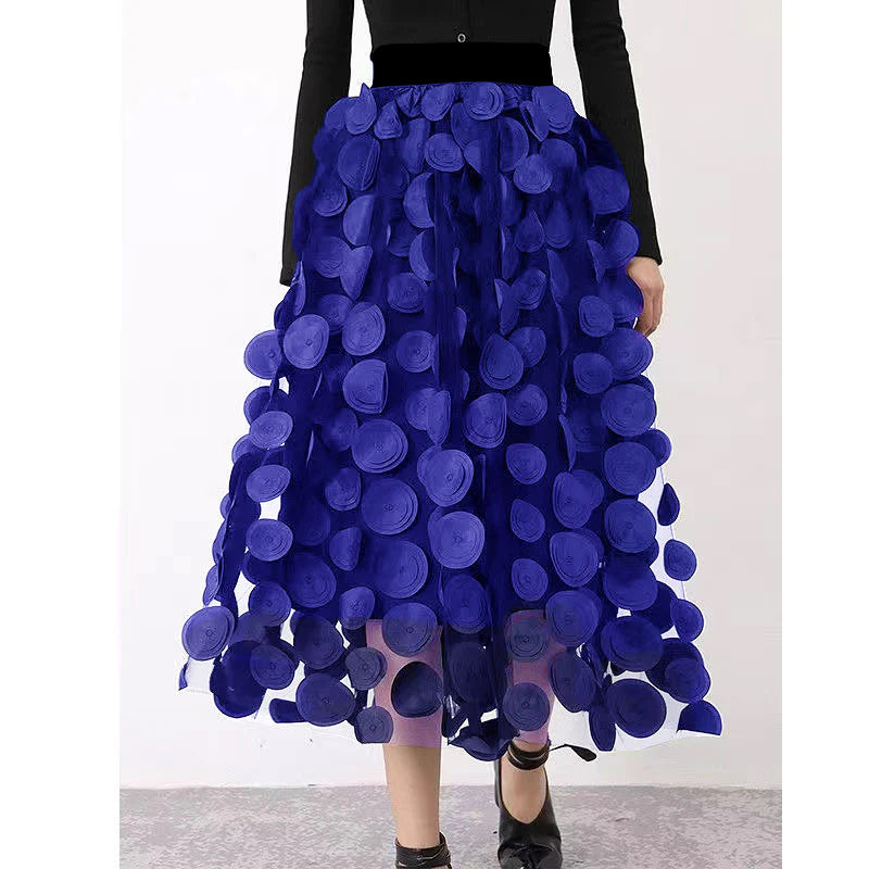 Vrouwen A-Lijn Midi Rok | Gelaagd Tulle, Elegante Pasvorm 5