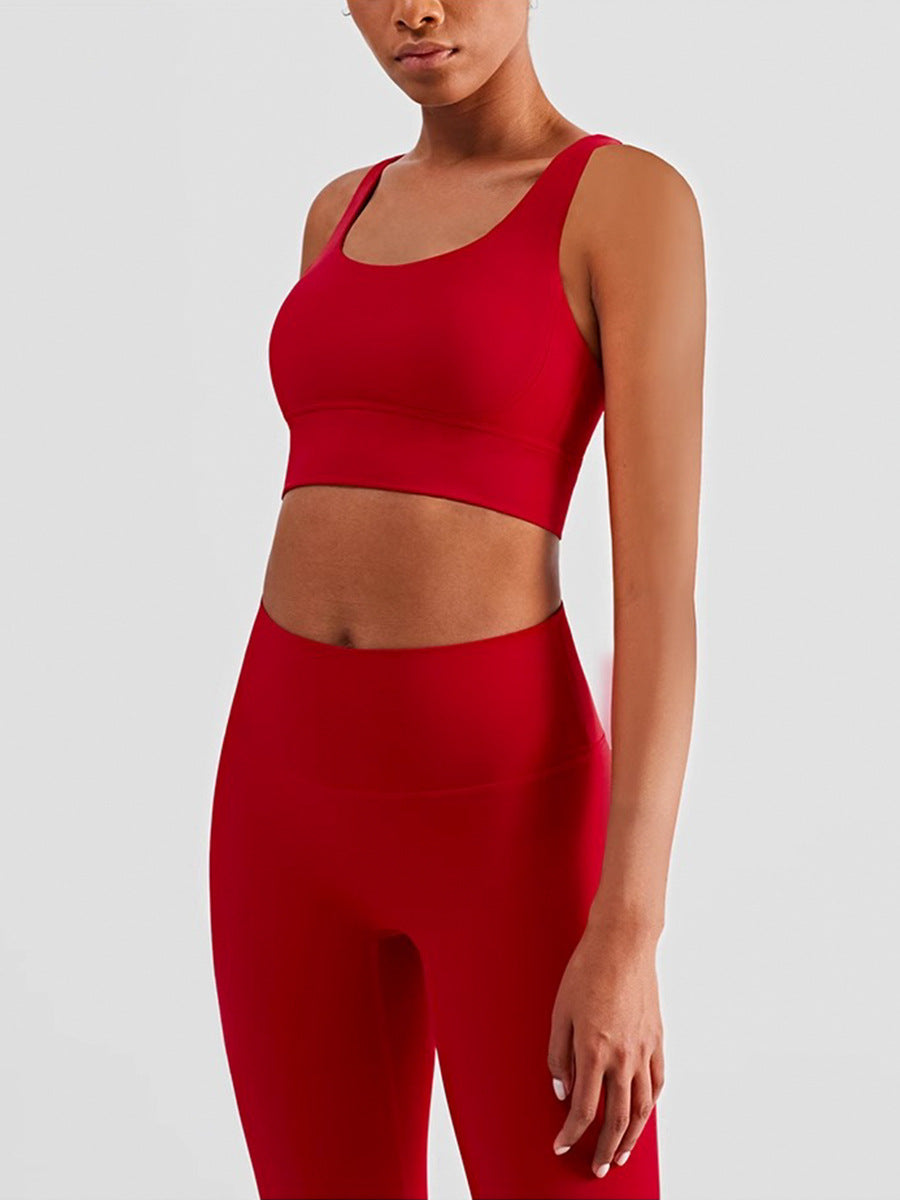 Vrouwen Activewear Set | Hoge Taille Leggings en Racerback Sportbeha, Ademend Nylon en Spandex 1