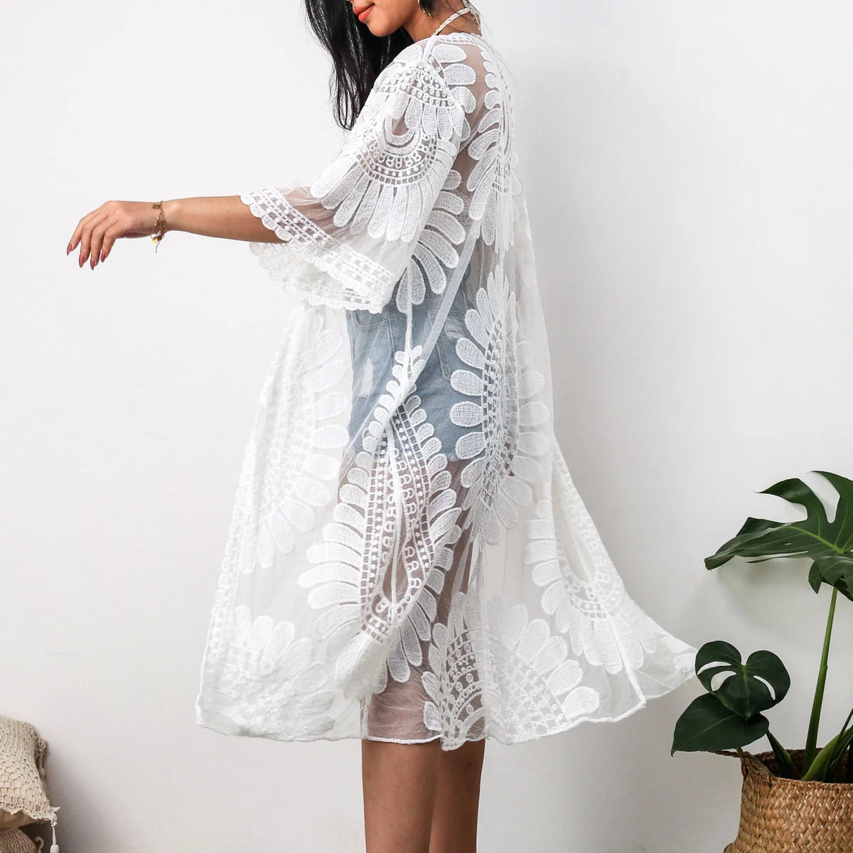 Dames Kimono | Lichtgewicht, Kantdetails 1