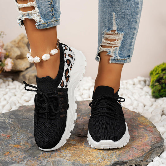 Dames Sneakers | Ademend Flyknit Met Dierenprint, Casual 0