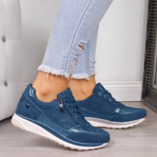Dames Wandelschoenen | Orthopedisch met Zijrits en Antislip Zool 0