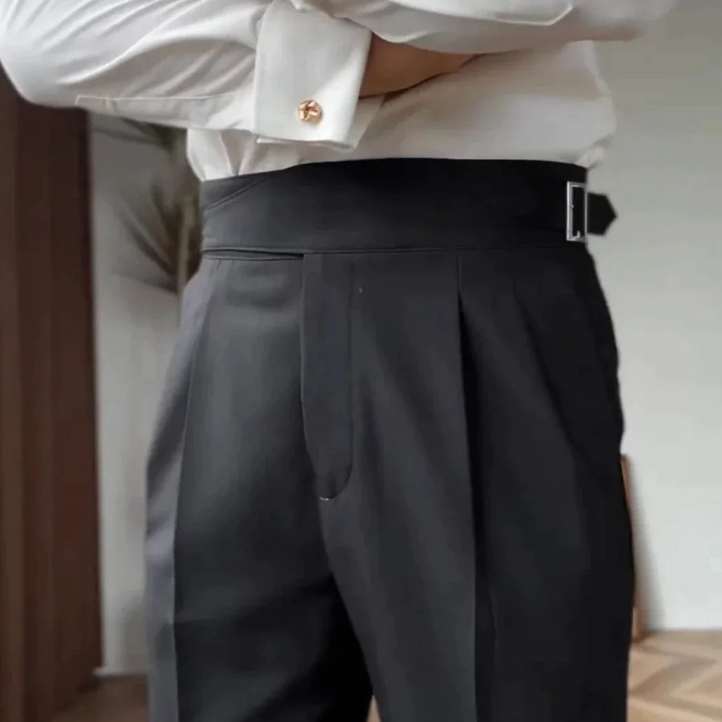 Heren Hoge Taille Broek | Wolmix, Tailored Fit 3