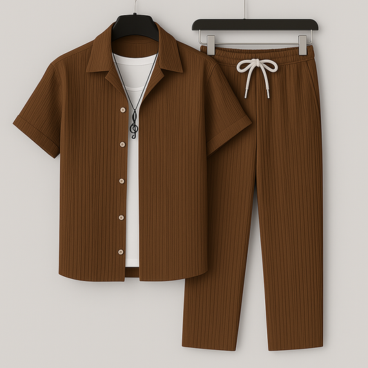Heren Twee-Piece Set | Ademend, Ontspannen Pasvorm 0