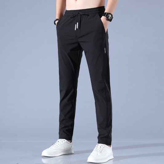 Slim Tapered Joggingbroek Heren met Elastische Tailleband en Ademend Materiaal - Casual Trainingsbroek voor Dagelijks Gebruik 0