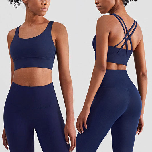 Vrouwen Activewear Set | Hoge Taille Leggings en Racerback Sportbeha, Ademend Nylon en Spandex 0